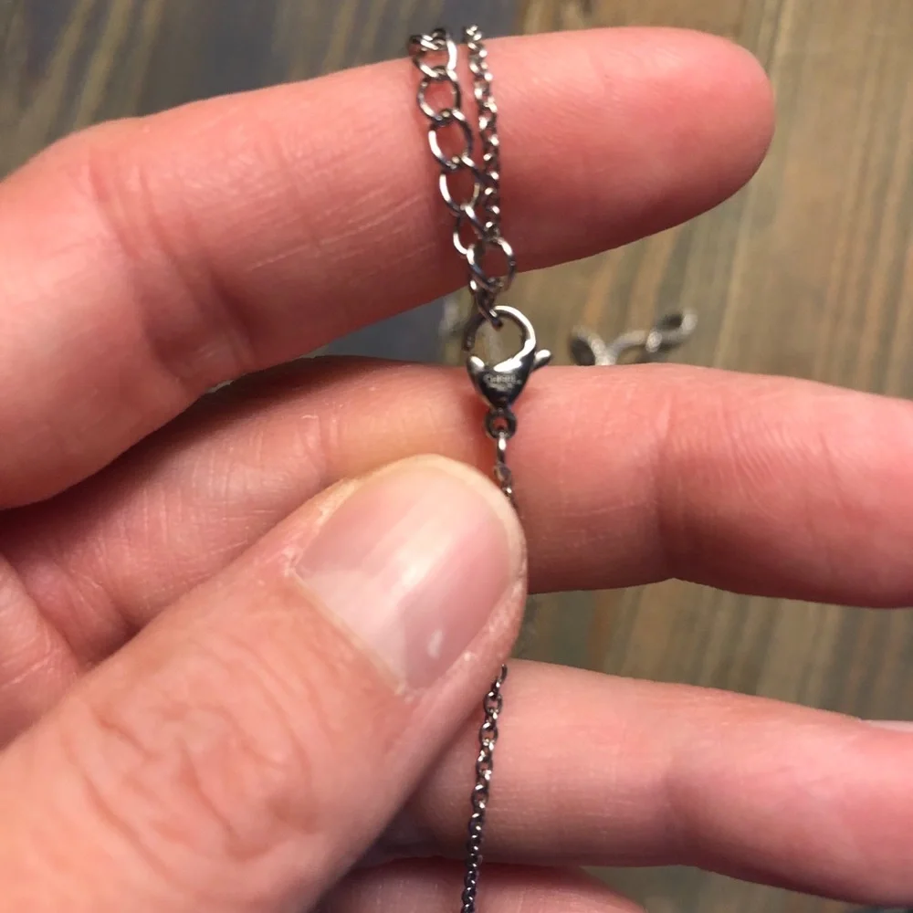 Elegant Black and Silver Rhodium Cross Pendant Necklace